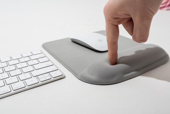 Office Computer Memory Foam Mouse Pad Single Sided With Wrist Support