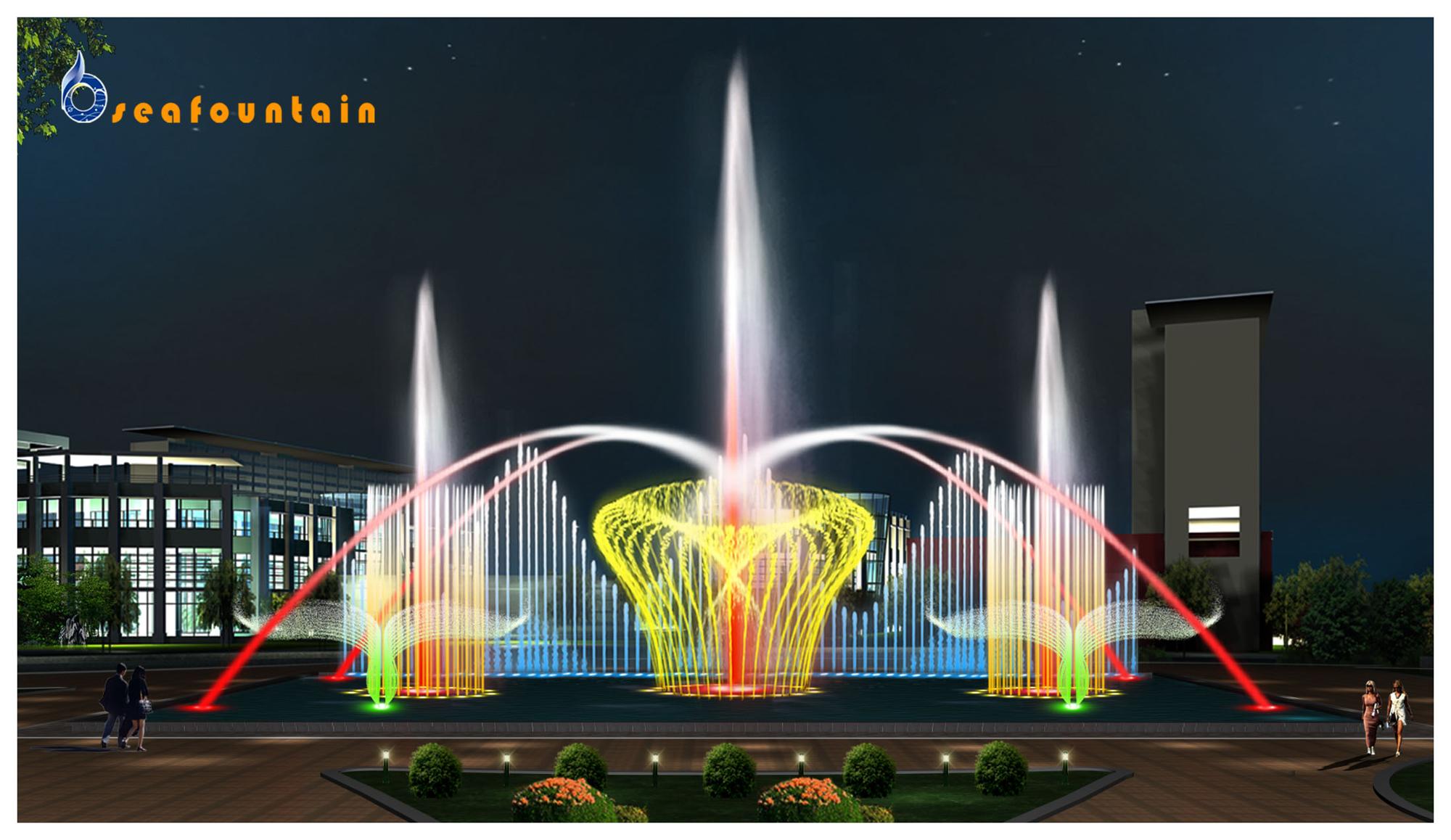 music play water garden fountain dancing fountains