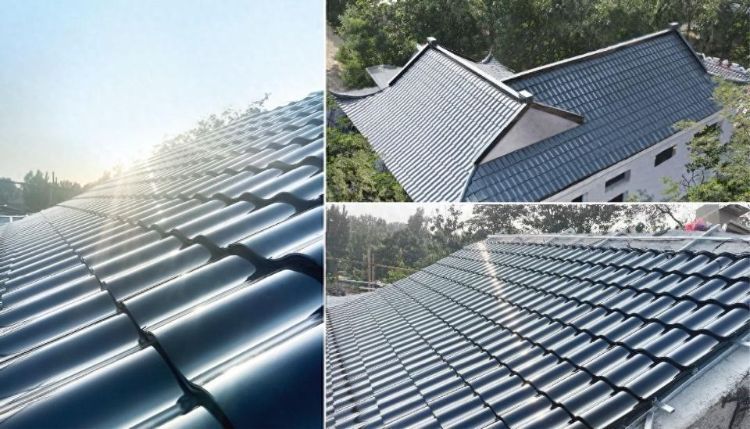 Bluesun Different Types of Solar Panels for Houses 50W Solar Panel Tile Double Glass Solar Tiles