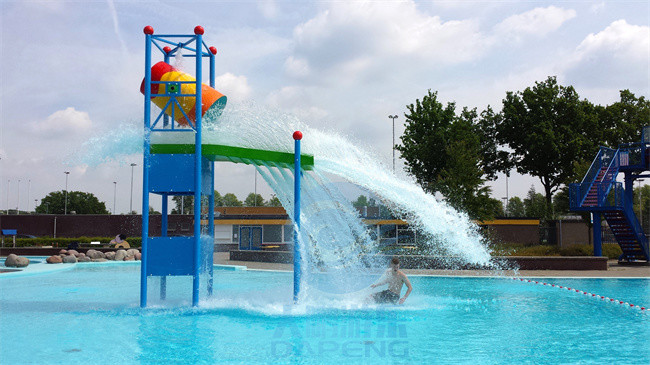 Outdoor Family Water Splash Zone Big Size Fiberglass Water Tripping Bucket For Fun