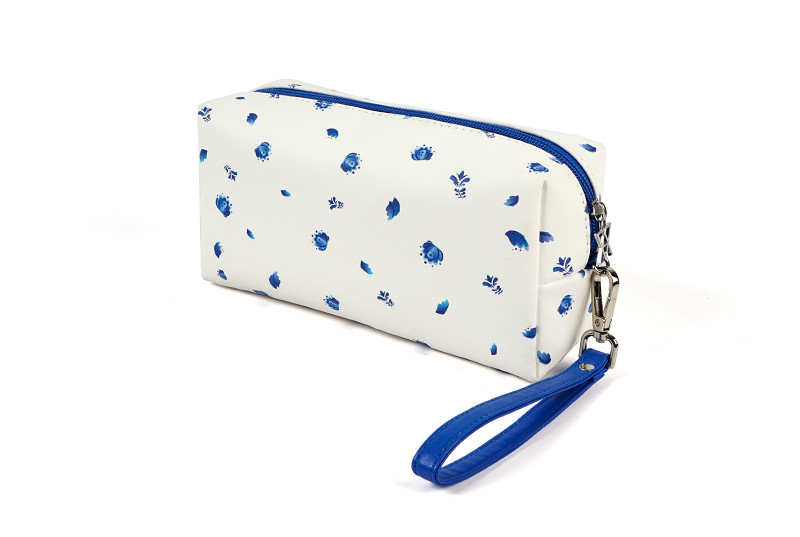 Multifunctional PU Leather Makeup Pouch Bag With Handle