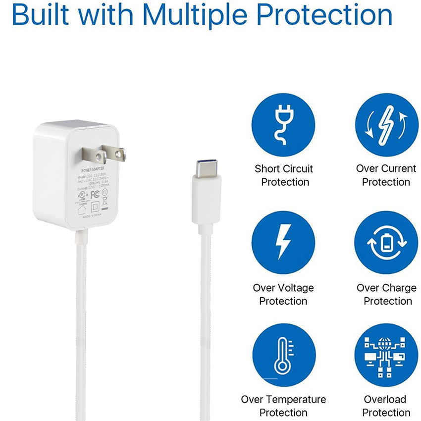 OEM/ODM Can be America Plug USB Power Supply Adapter Adaptor Switching 12V Type C Quick Charger 5V 2A