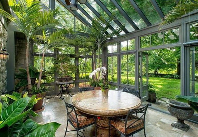 Double Hollow Glass Solarium Room Additions Weather Resistance