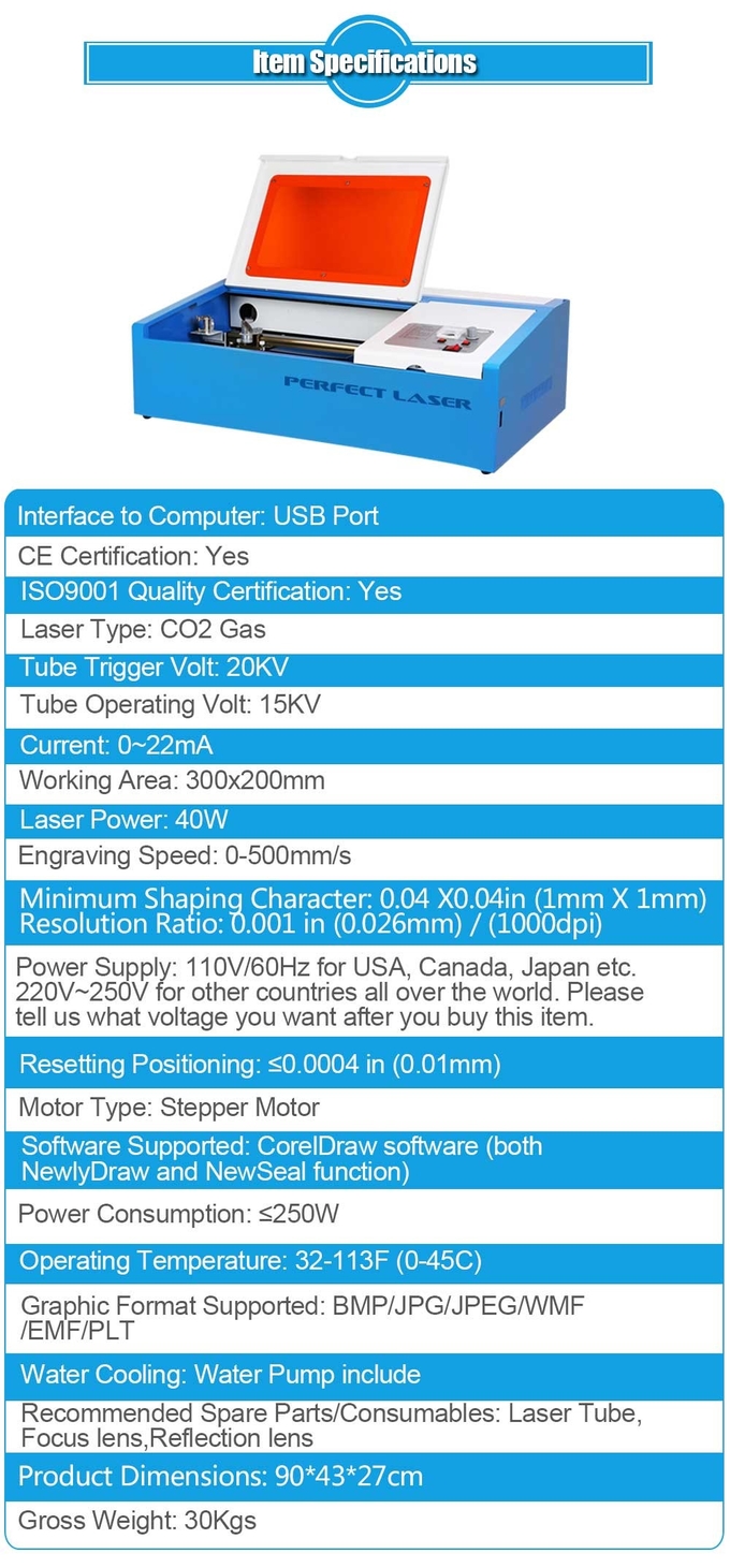 40w 50w Mini CO2 Laser Rubber Stamp Engrave Engraving Engraver Machine
