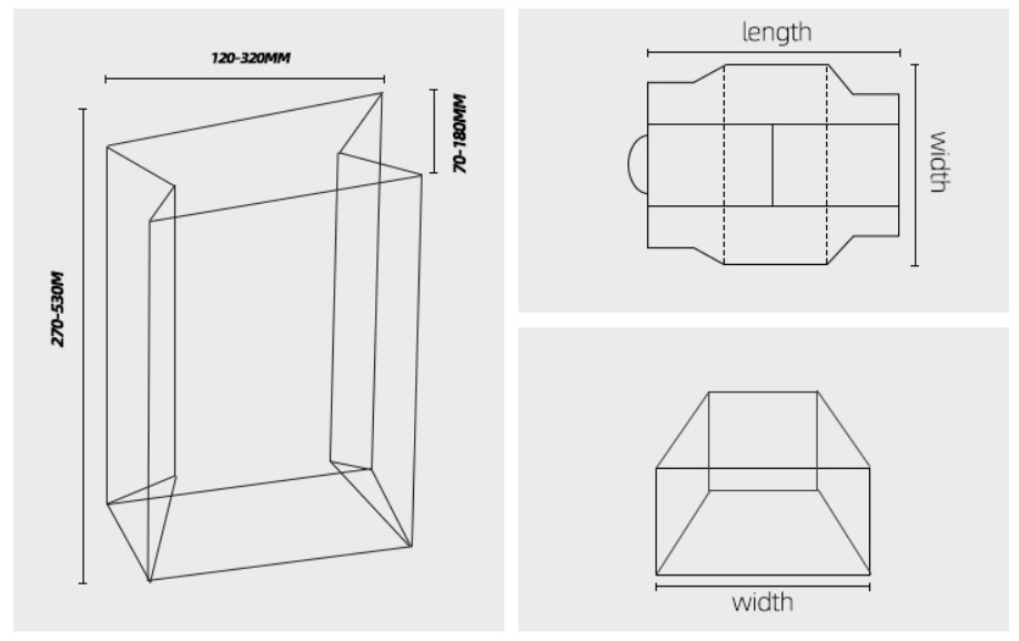 Fully Auto Takeaway Food Paper Bag Manufacturing Machine 430mm Length