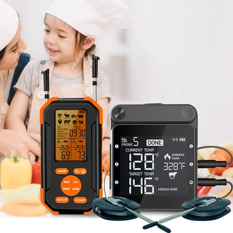 Digital WiFi Wireless BBQ Meat Thermometer with USB Oven Thermometer for BBQ