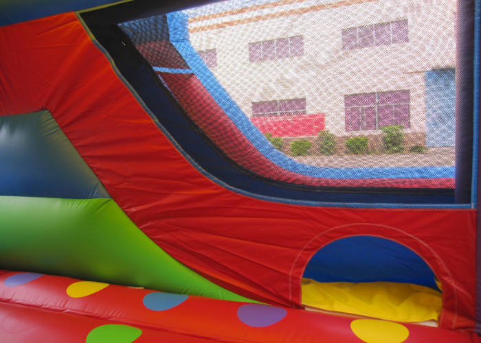 Simple inflatable bouncer house with slide classic inflatable castle combo for children over 5 years