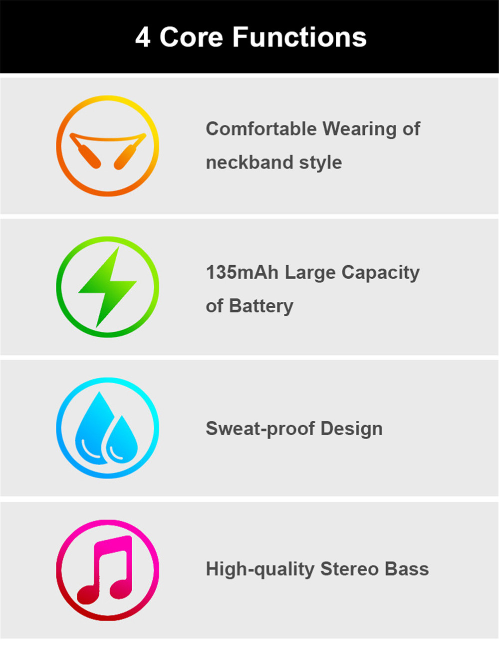 big w bluetooth earphones long standby and music time can support logo earphone HZD1812B