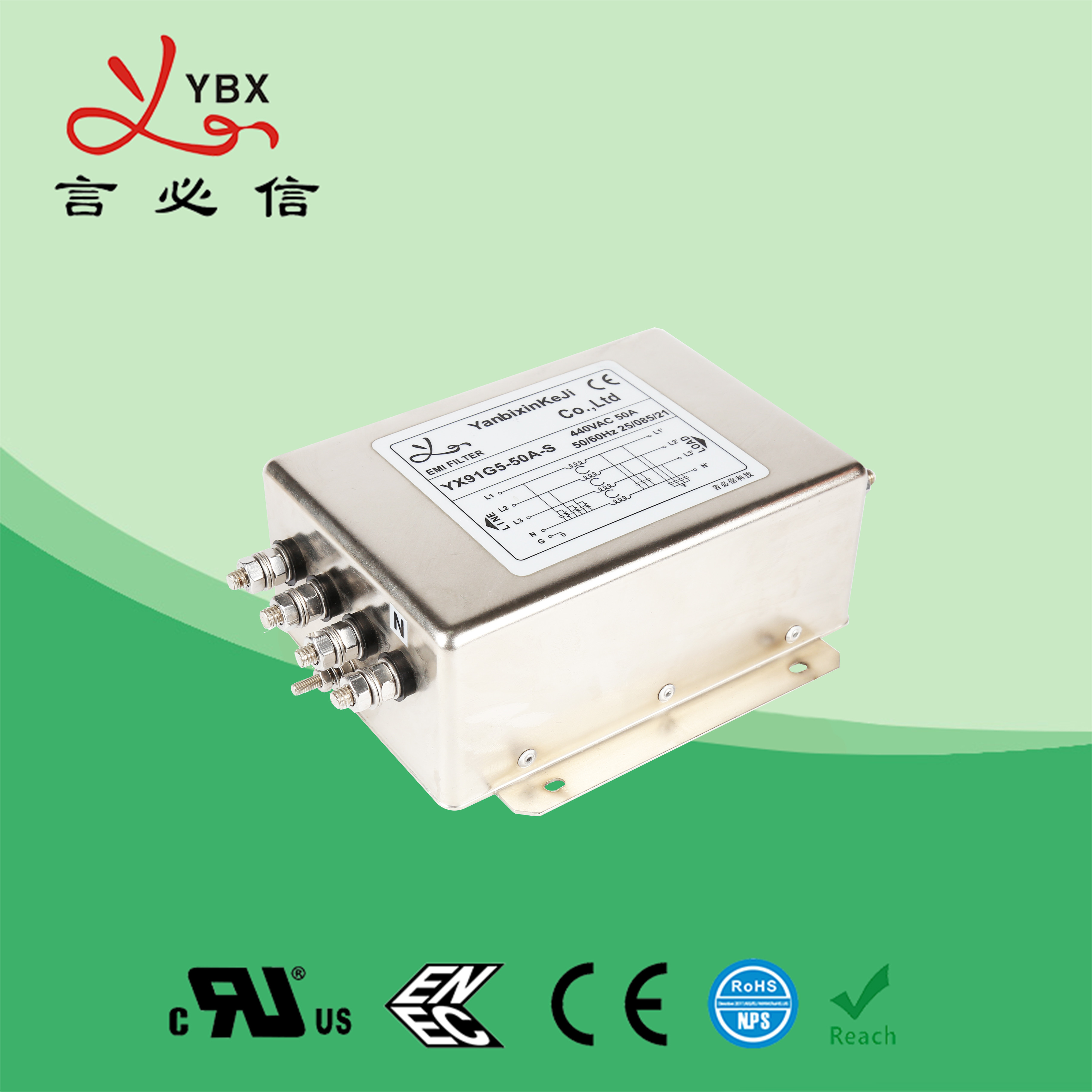 IEC EMI Inlet Filter 1A Low Current Power Inlet Filter For Medical Equipment