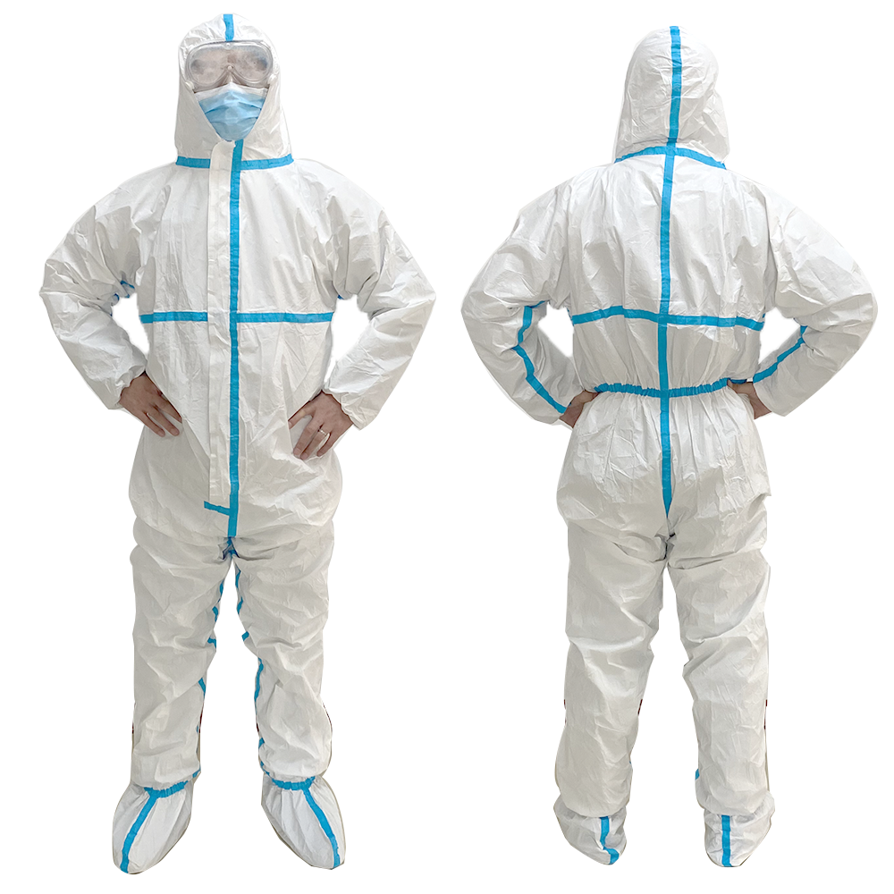 PPE Disposable Hazmat Suit With Boot Cover