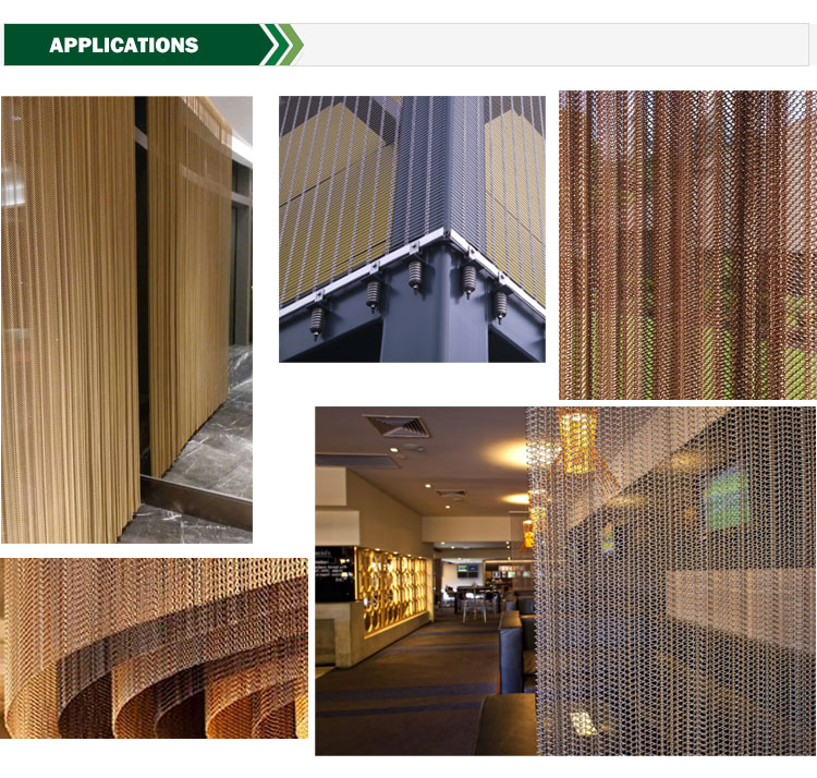 Decorative wire mesh/Aluminum chain curtain/Weave metal fabrics