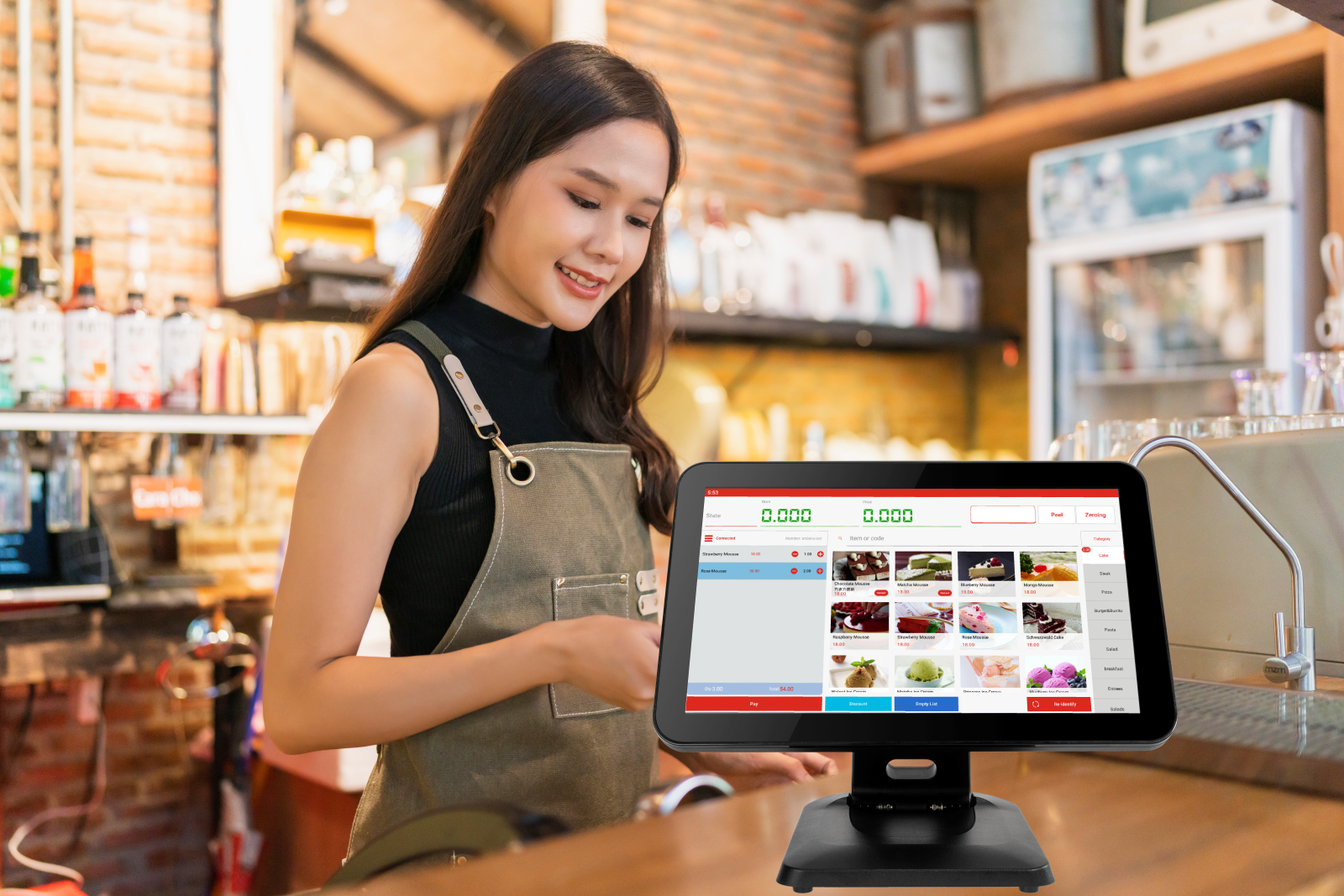 Capacitive Touch Panel 15.6'' 1080P Foldable Metal POS Terminals for Restaurant and Cafe