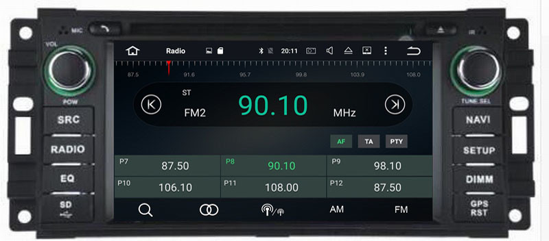 Ouchuangbo car radio multi media android 8.0 for Chrysler Gran Voyager del 2010 with mirror linksteering wheel control