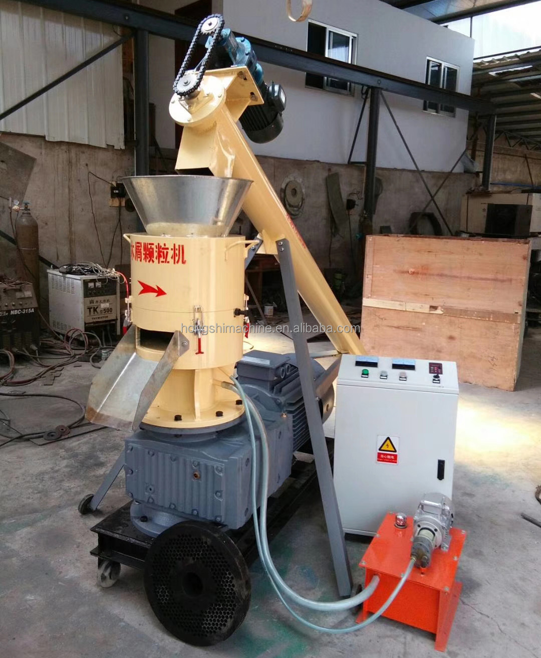 High Quality Straw Pellet Machine / Wood Pellet Mill Rice Husk Wood Sawdust Manufacturing Plant / Biomass Pelletizing Machine