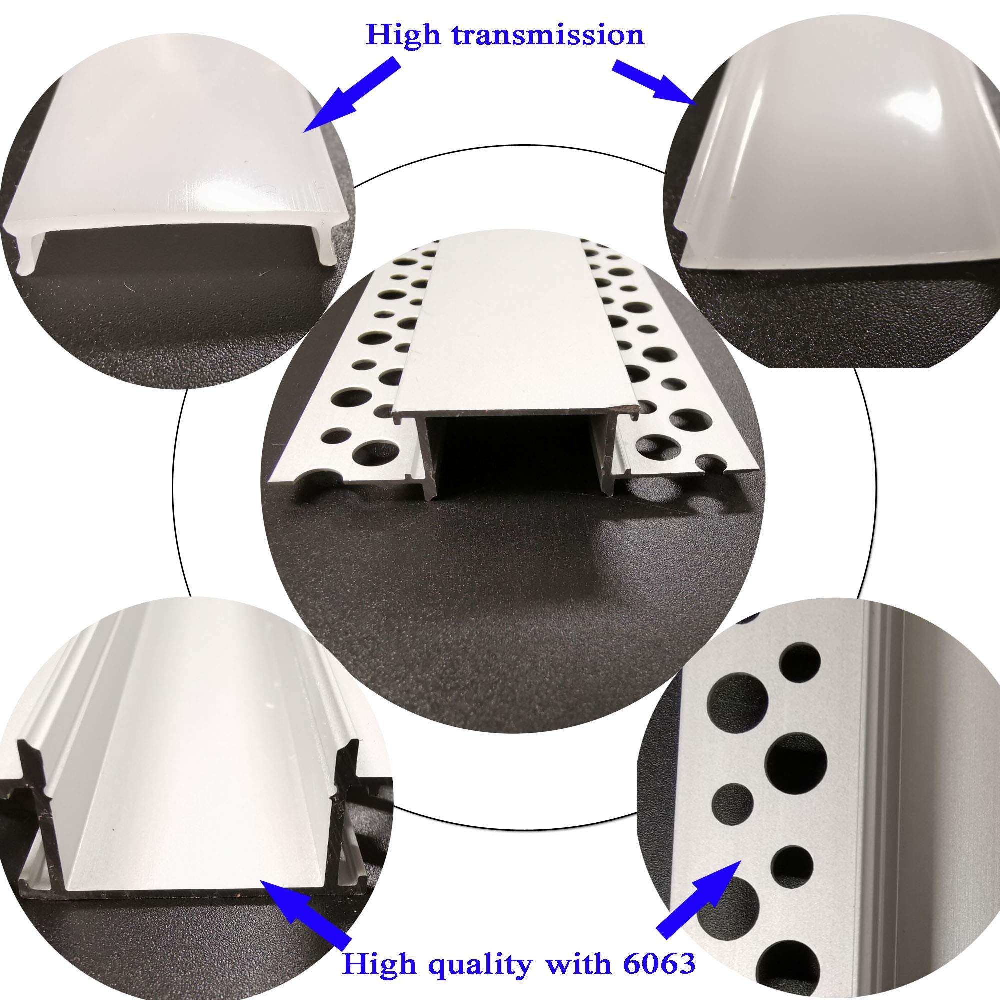 Bend LED Strip Aluminum Light Channel Plaster Aluminum Extrusion Parts