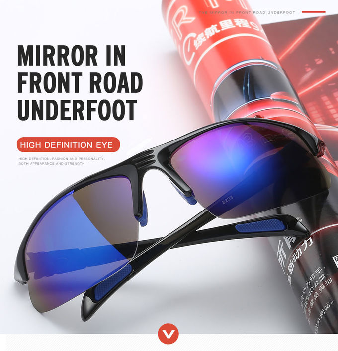 Cycling Running Sports Polarized Sunglasses Rectangle Half Rim Women Men
