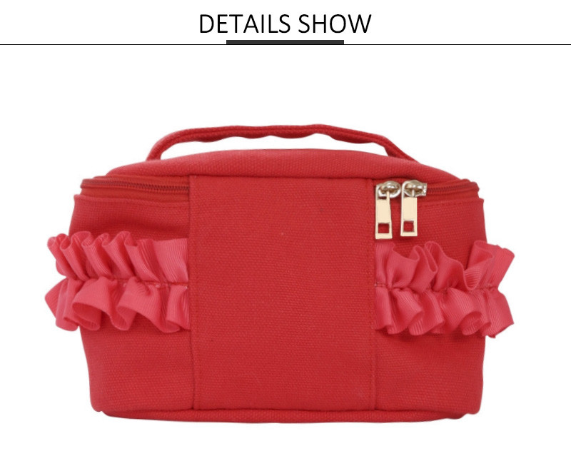 Blank Zipper Foldable Travel Canvas Custom Cosmetic Bag