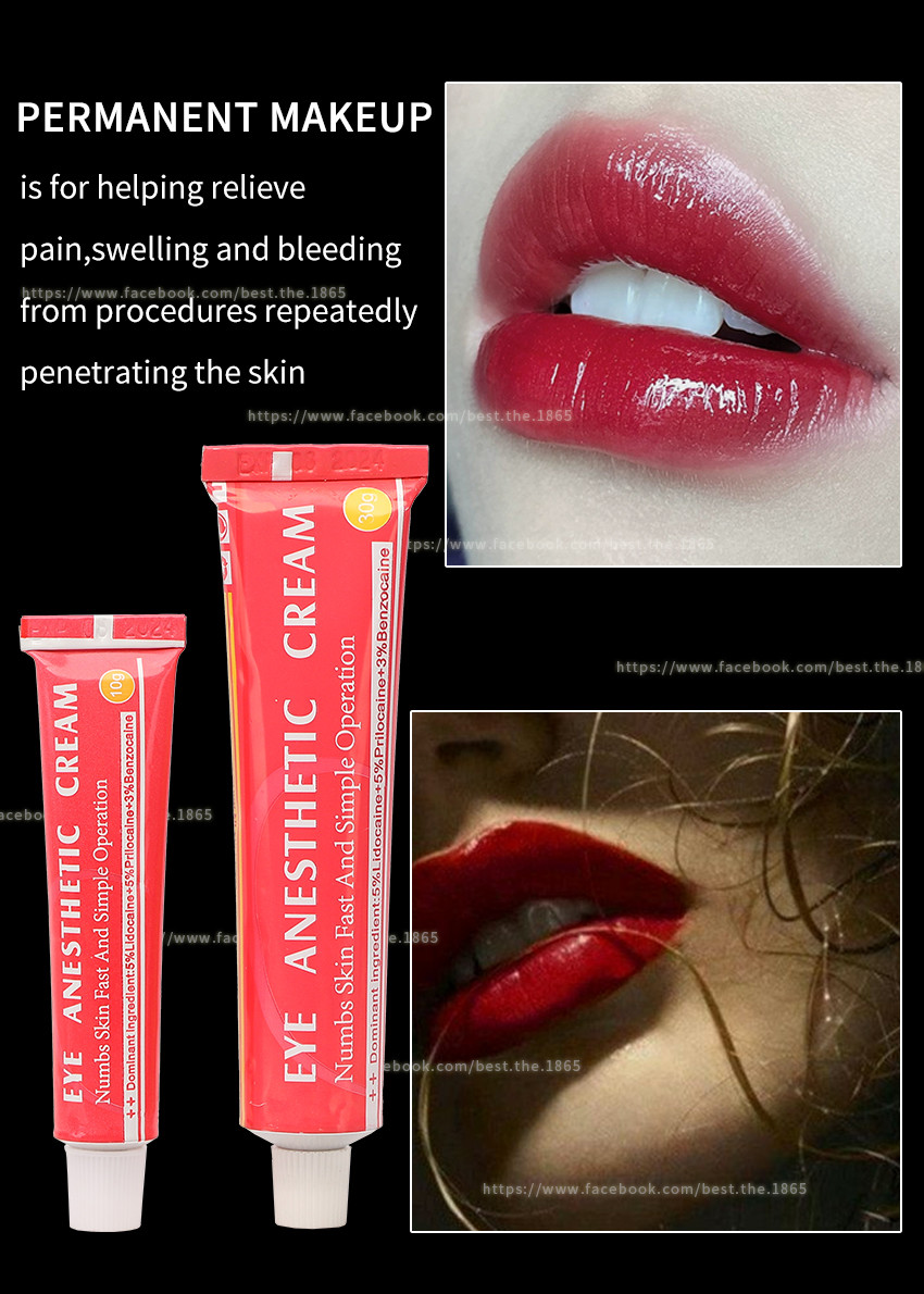Highly Effective Eye Anesthetic Numbing Cream 10g 30g Piercing Numb Cream Pink White Color