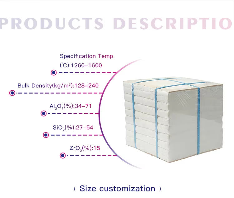 1260°C 1430°C Ceramic Fiber Module Thermal Insulation Kiln Refractory Material