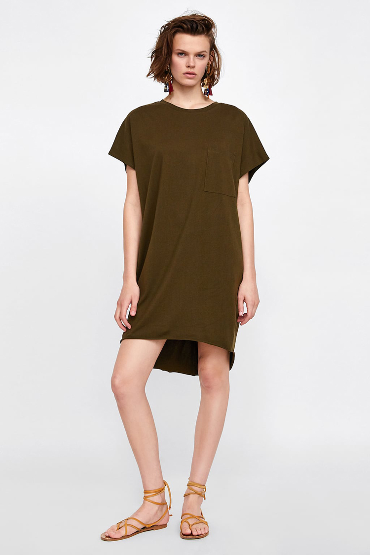 Fashion Women Summer Cotton T-shirt Dress