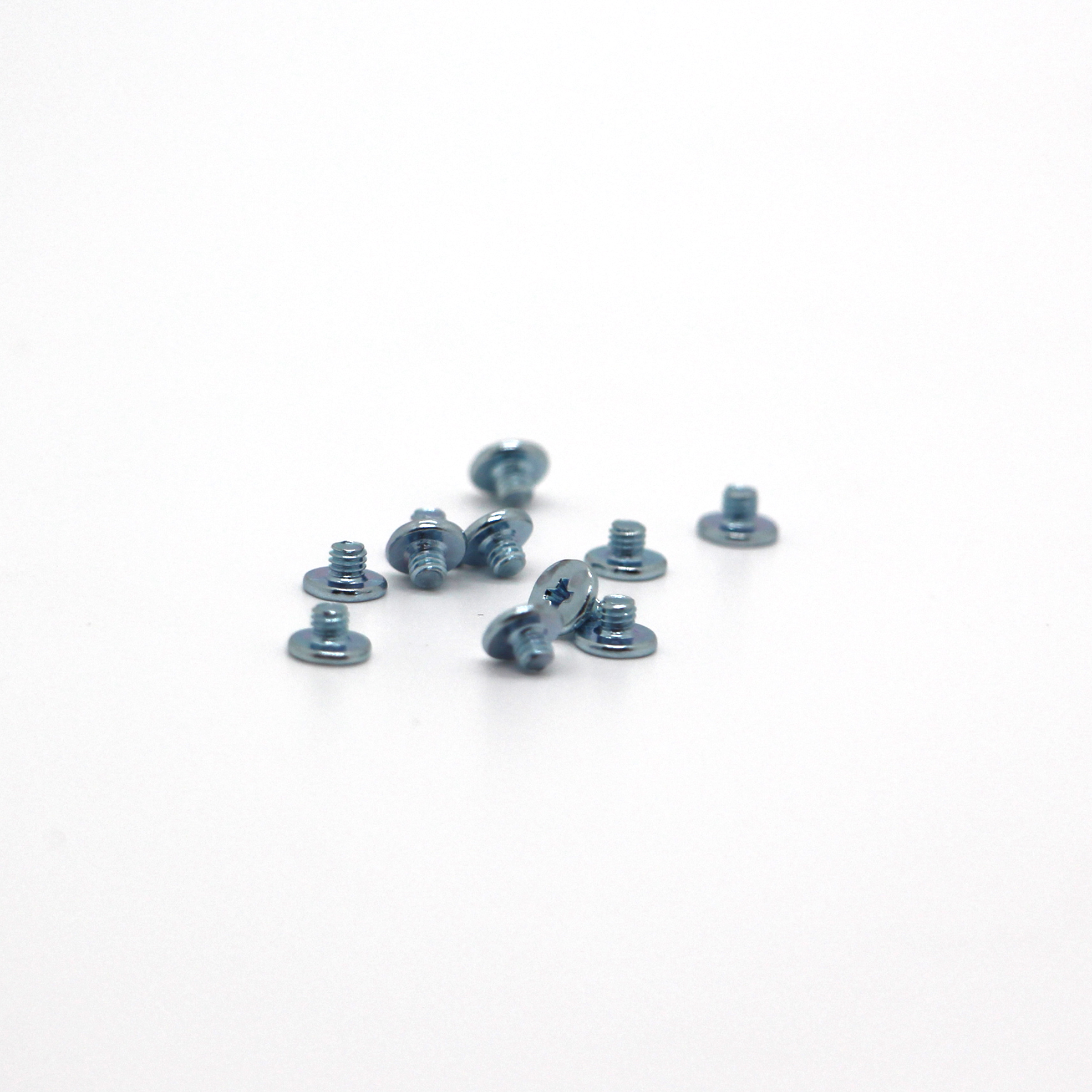 M0.5-M3 Micro Pan Head Screws Carbon Steel 10.9 Grade Zinc Flake Coated for Power Tools Pneumatic Valves