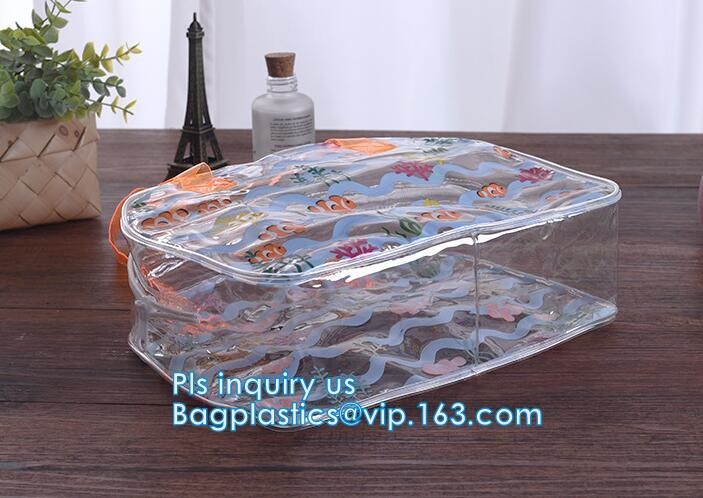 Waterproof Shoulder Bag With Cosmetic Bag, shoulder PU PVC transparent bag, Messenger Shoulder Transparent Beach PVC Zip