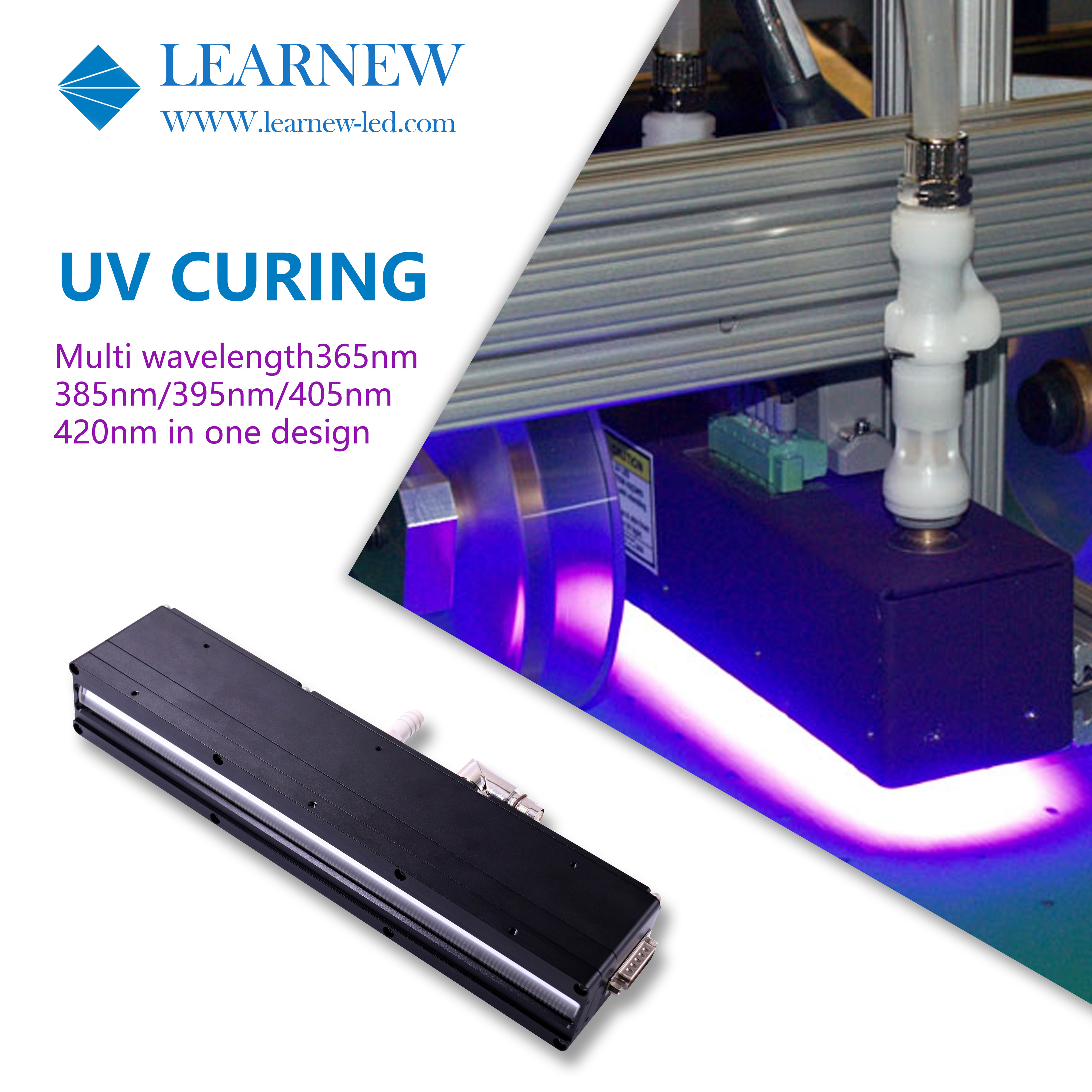 COB 500w Uv Led Curing System Low Thermal Resistance