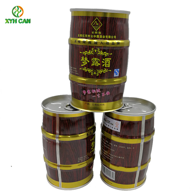 Tin Cans for 300ml Beer Tin Boxes for Liquid Packaging Safety Custom Printed Tin Jars