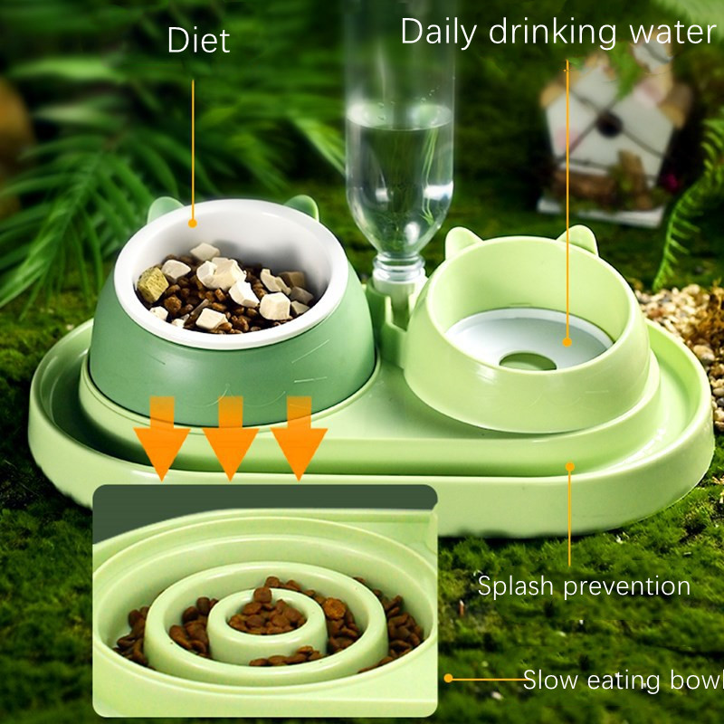 3 In 1 Ceramic Pet Bowl Feeder Multifunction For Small Animals