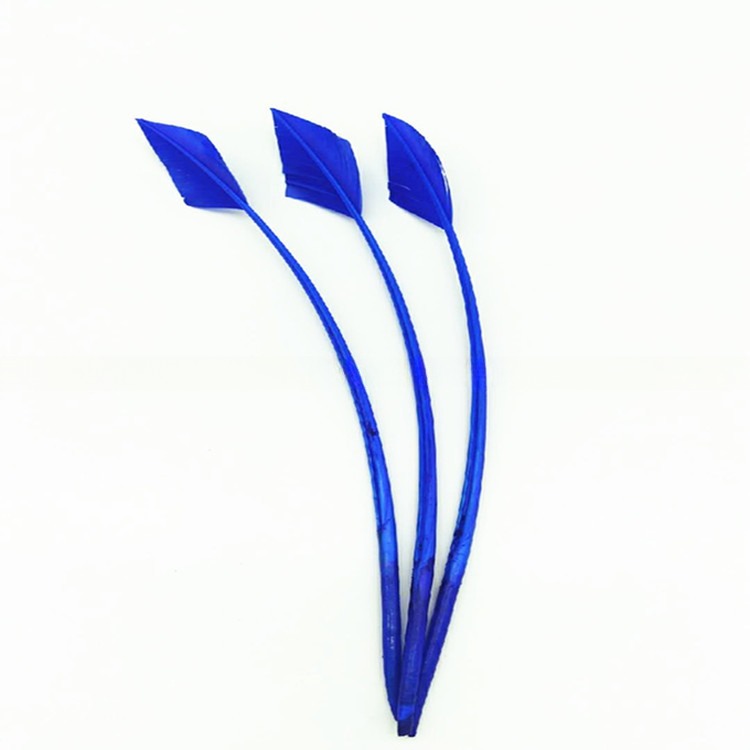 Dyed Pattern Striped Turkey Feather Pen Quill Fast and Secure Shipping