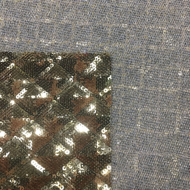 Heat Insulation Glitter Sequin Fabric 50"/52'' Width Tear Resistant Fluorescent