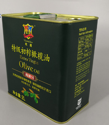 Rectangular Cooking Oil Tin Can Container 2L With Spout Cap