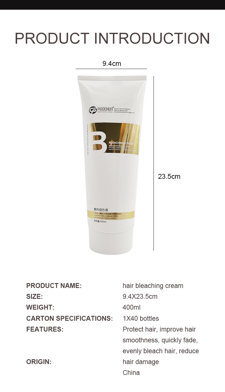 Professional Salon White Hair Bleach Cream No Cruelty Cream Hair Lightener