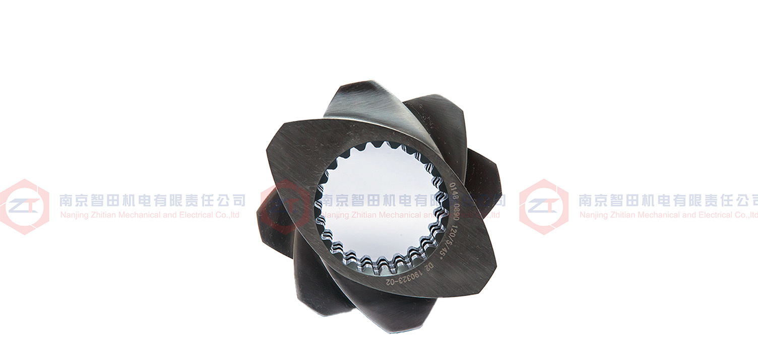 Screw Segment with 45° Kneading Profile for High-Shear Mixing Zone