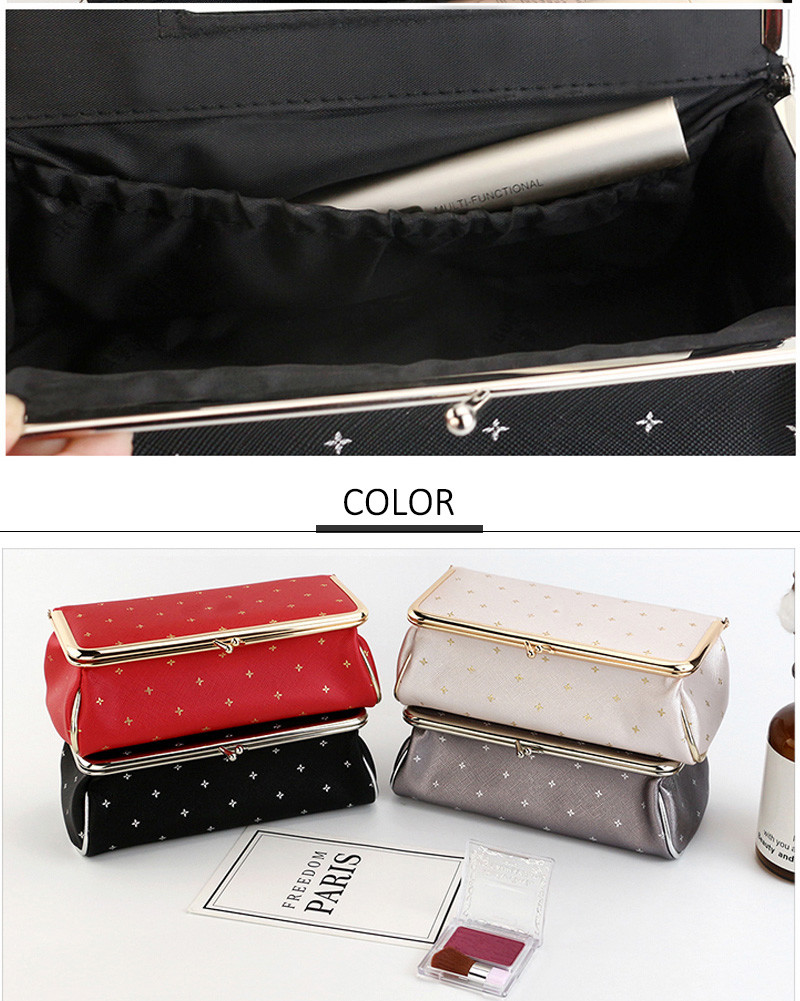 Fashion Custom Digital Print Canvas Black Printed Makeup Cosmetic Case Bag