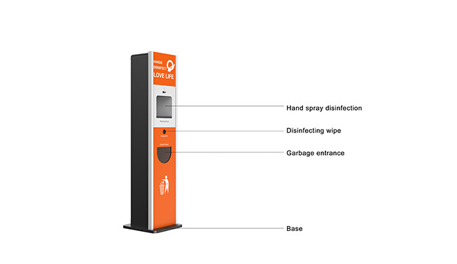 Automatic Touchless Digital Hand Sanitizer Kiosk Eco Friendly