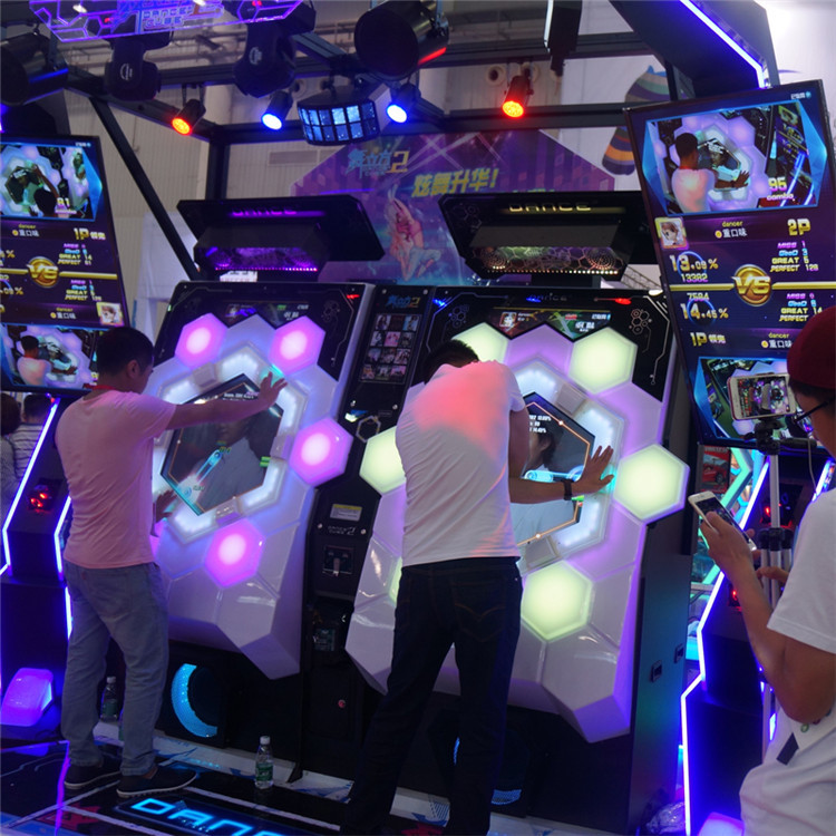 Arcade Video Dance Cube Coin Operated Music Machine For 1-2 Players