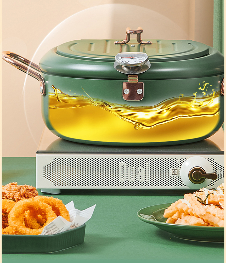 Household Controllable Deep Frying Pots Temperature Fine Iron Small Fryer