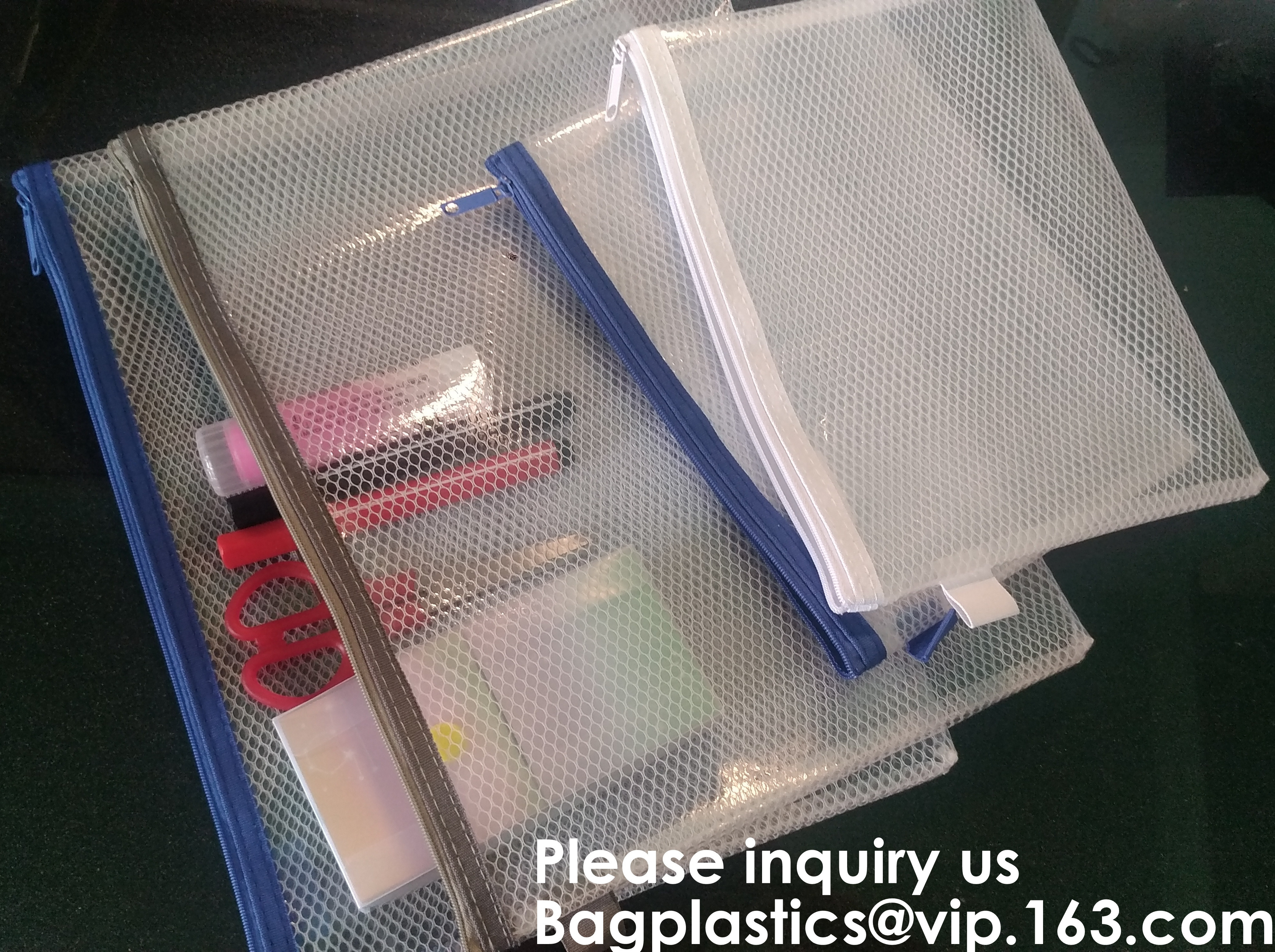 Resealable Clear Reclosable Stand Up Pouches Plastic Seal Zip Lock Bags Poly Bag,gridding document zip bag with metal ho