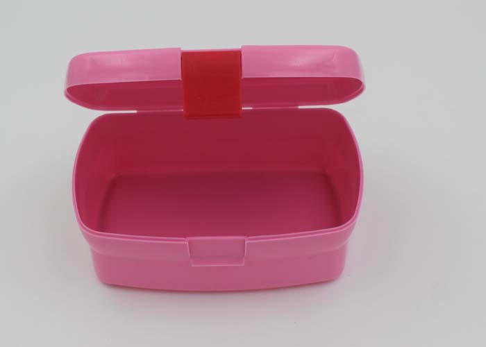 Eco Friendly Pink Cartoon Plastic Lunch Boxes For Adults With Lock In Office