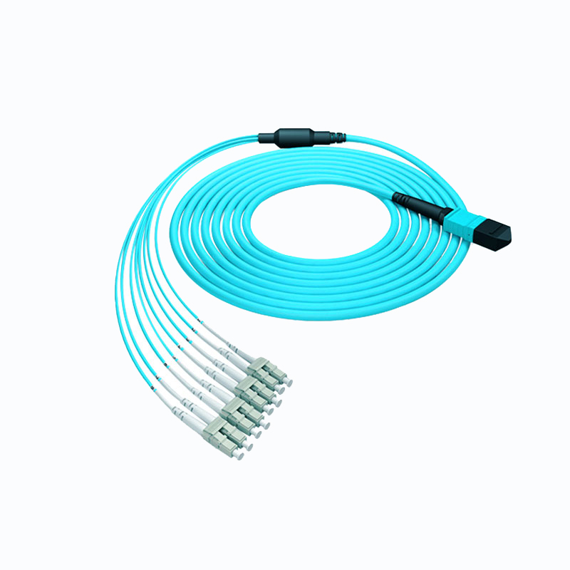 100G OM3 MPO to 8 12 24 Core LC Duplex Multimode Fiber Breakout Cable MTP Fiber Jumper