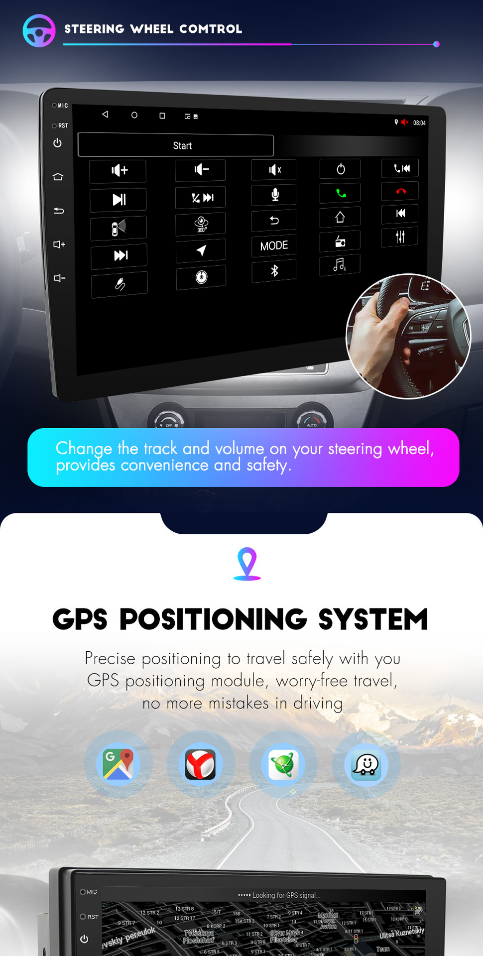 Universal Multi-Language 2 Din Android 12 Car Radio for Modern Nissan Toyota Kia
