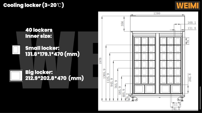 Micron Exported Globally Customized Locker Vending Machine For Eggs Cheese Fresh Flowers Vending Machine