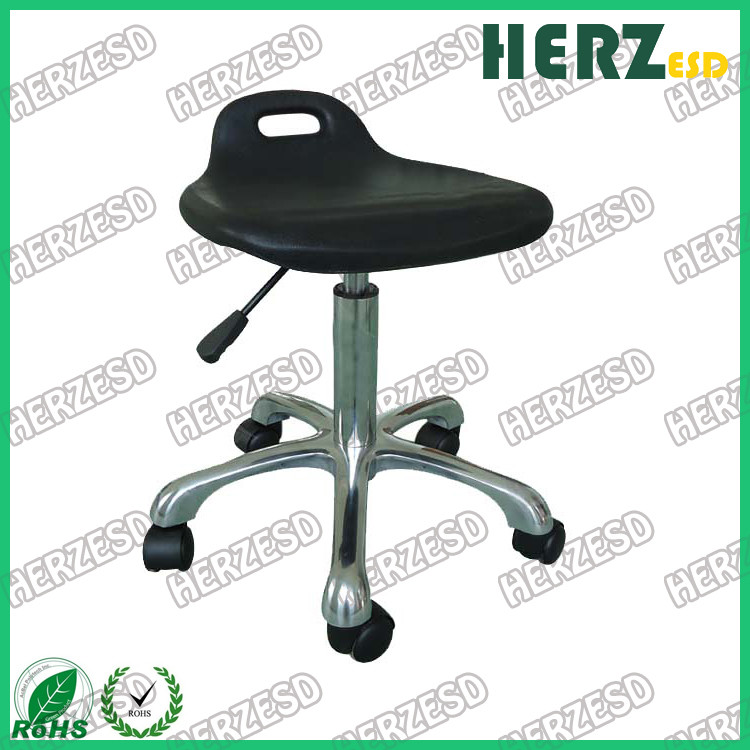 Pneumatic Rotatable Ergonomic Laboratory Stools Adjust Height 420-570mm With Handle Hole