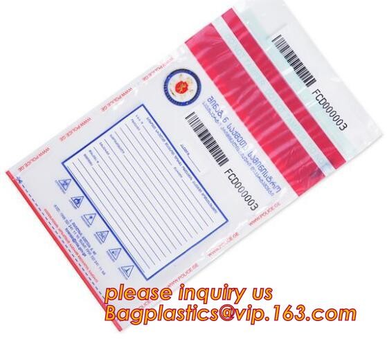 Security plastic bag with adhesive tape for cash, plastic money bag, Security Money Cash Bag For Airport/Bank and police