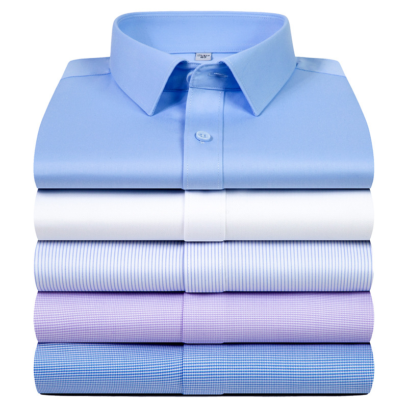 Anti-wrinkle 100S Men's Oversized Convertible Cuff Length Dress Shirts in 100% Cotton