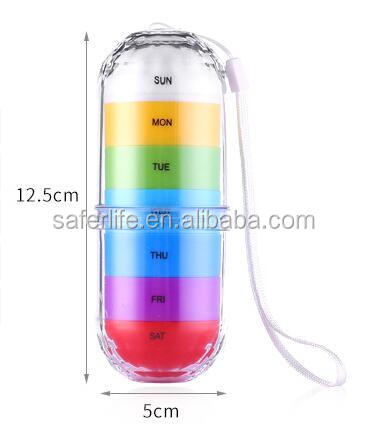 Fashionable pill storage box with 7 compartments for 7 days
