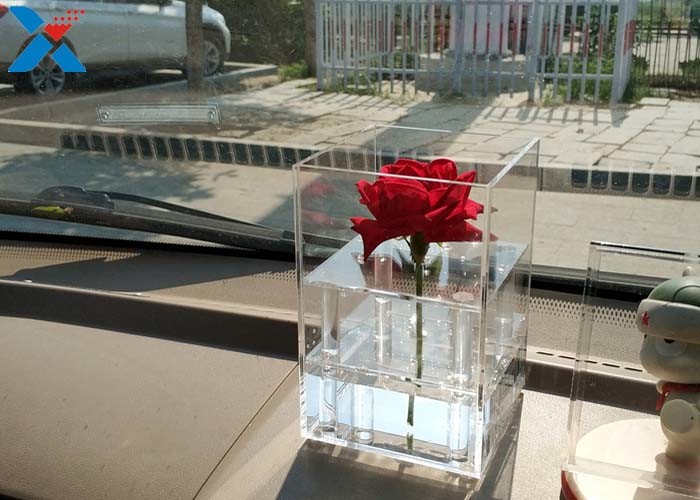 Waterproof Acrylic Planter Box , Gifts Clear Acrylic Storage Boxes With Lid