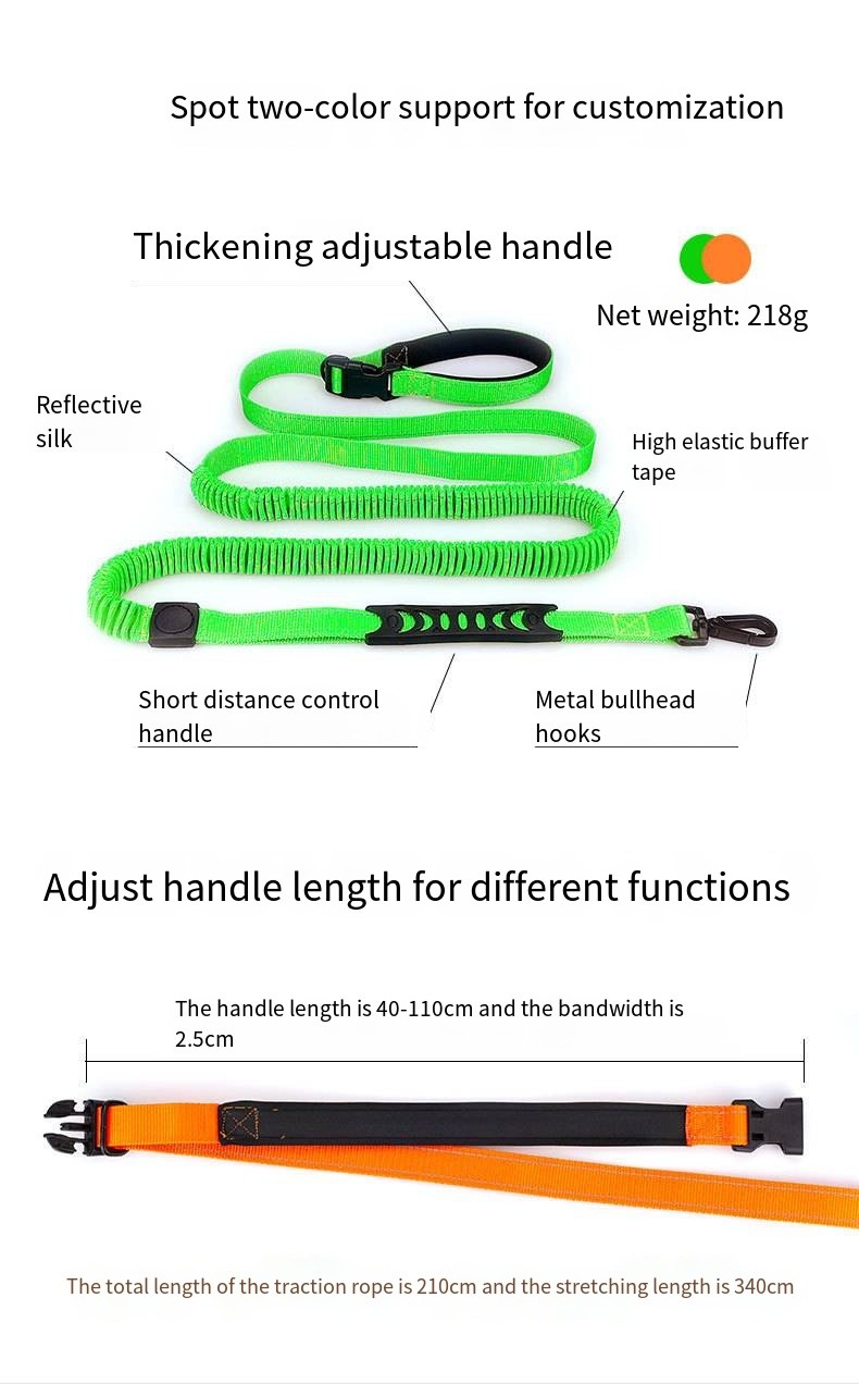 Custom Multi Functional Pet Leash Hands Free Dog Leash And Collars Set
