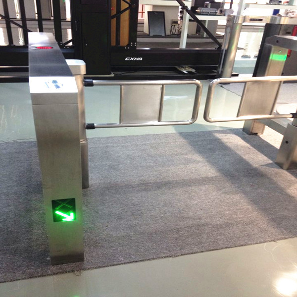 Acrylic plate Arm Turnstile Entry Swing Barrier Gate Systems With Dry Contact Interface